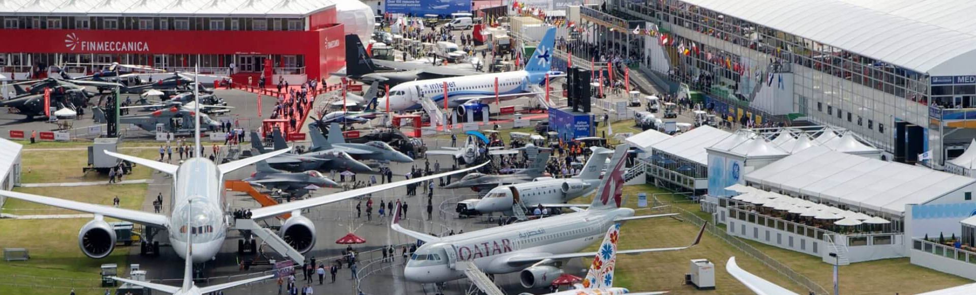 farnborough booth with planes